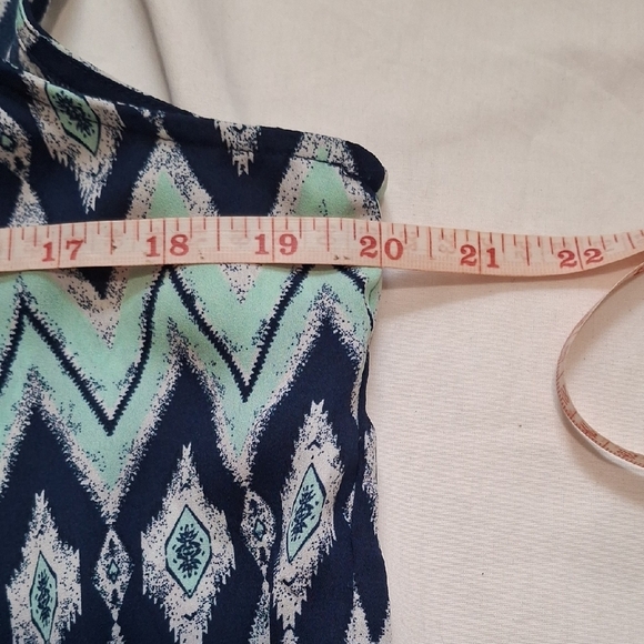 Zac & Rachel Navy and White Sleeveless Blouse Size M - Picture 5 of 9